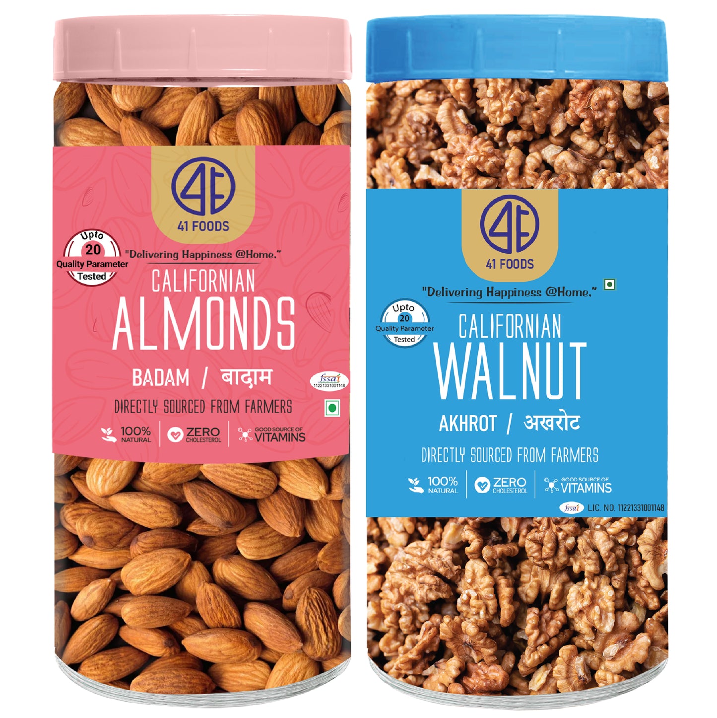 41Foods Healthy Dry Fruits Combo of Almond, Walnut.