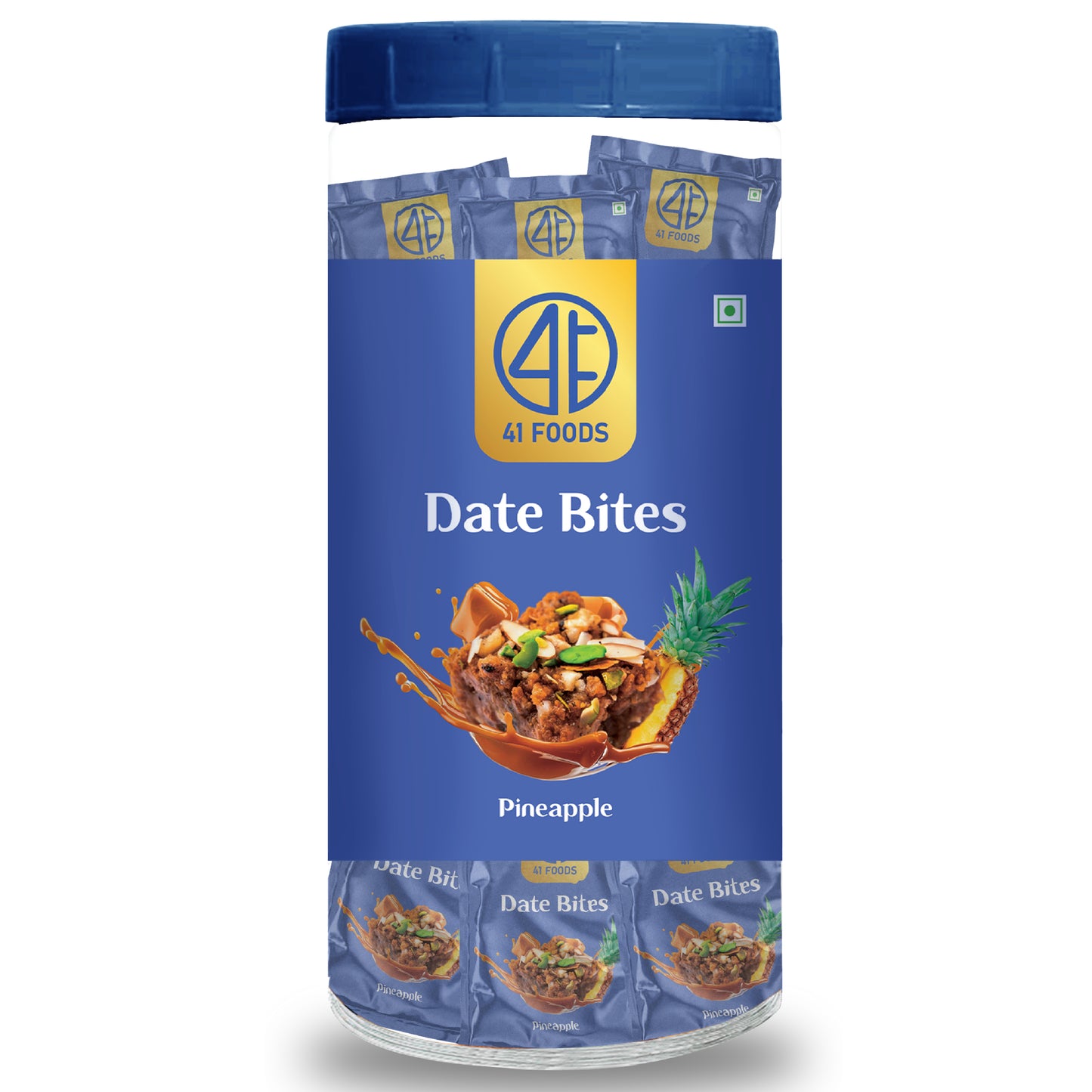41 Foods 100% Premium Bites I Pineapple Bites Made with Pineapple, Pista, Cashews, Almonds, Honey and Pure Ghee I Dry Fruits & Nuts, Healthy Snacks Sweets,Gluten Free, No Added Sugar
