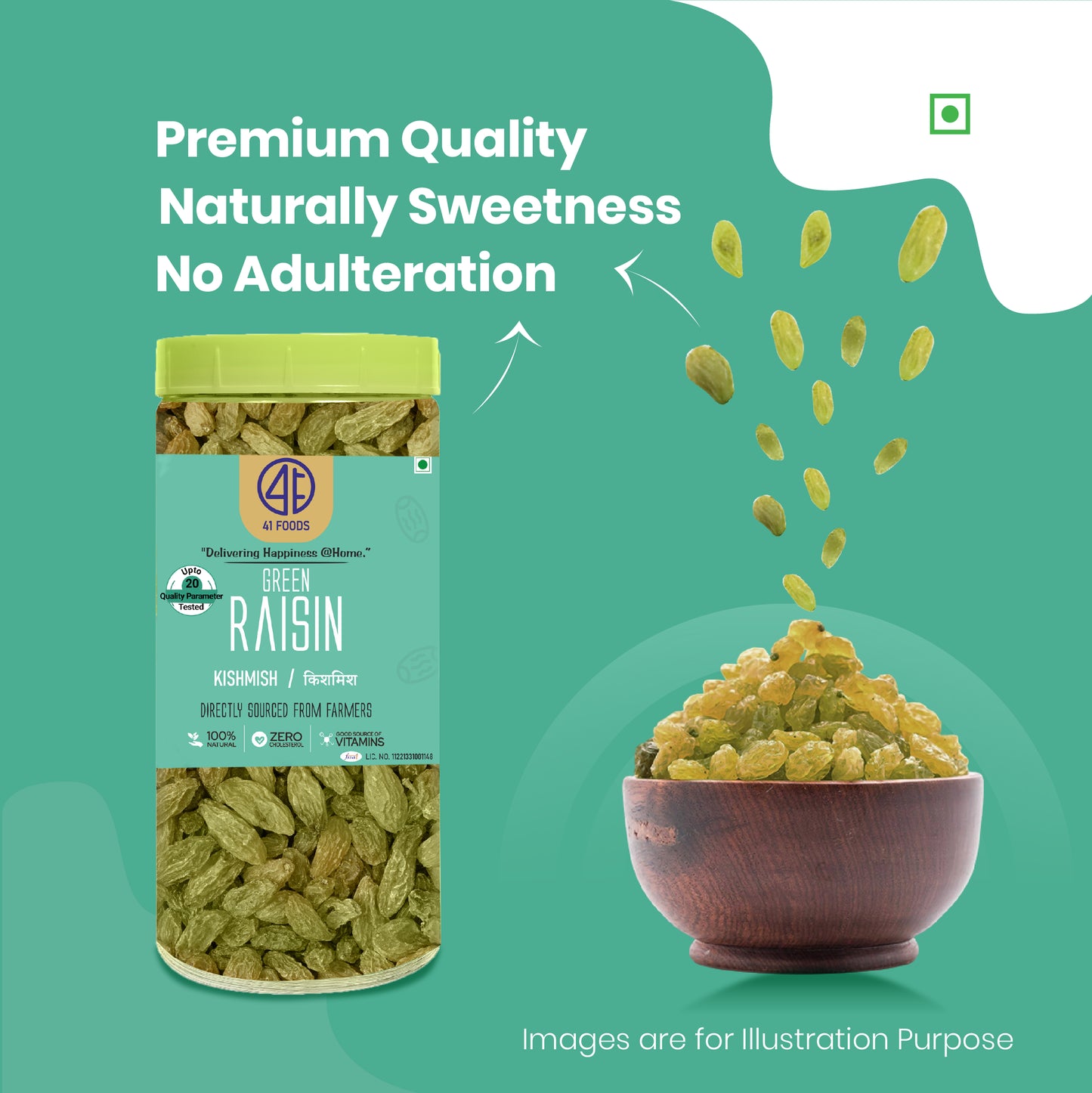 41 Foods 100% Pure Premium Raisin - Twin - Combo