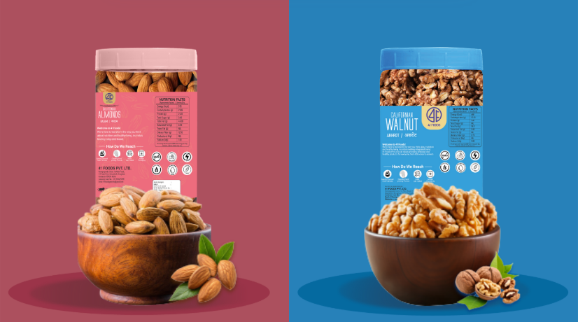 41Foods Healthy Dry Fruits Combo of Almond, Walnut.