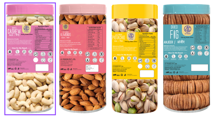 41Foods Healthy Dry Fruits Combo of Pistachios, Almond, Cashew, Fig - Combo