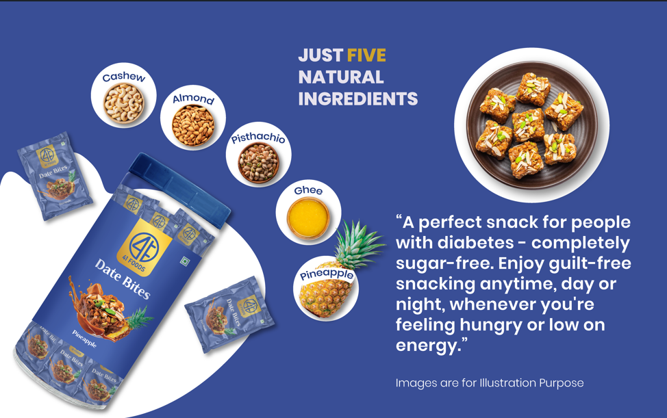 41 Foods 100% Premium Bites I Pineapple Bites Made with Pineapple, Pista, Cashews, Almonds, Honey and Pure Ghee I Dry Fruits & Nuts, Healthy Snacks Sweets,Gluten Free, No Added Sugar