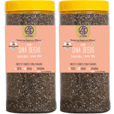 41 FOODS Chia Seeds, Pack of 2 I Seeds for Eating | Seeds for Weight Management | Rich in Calcium, Protein & Fibre.