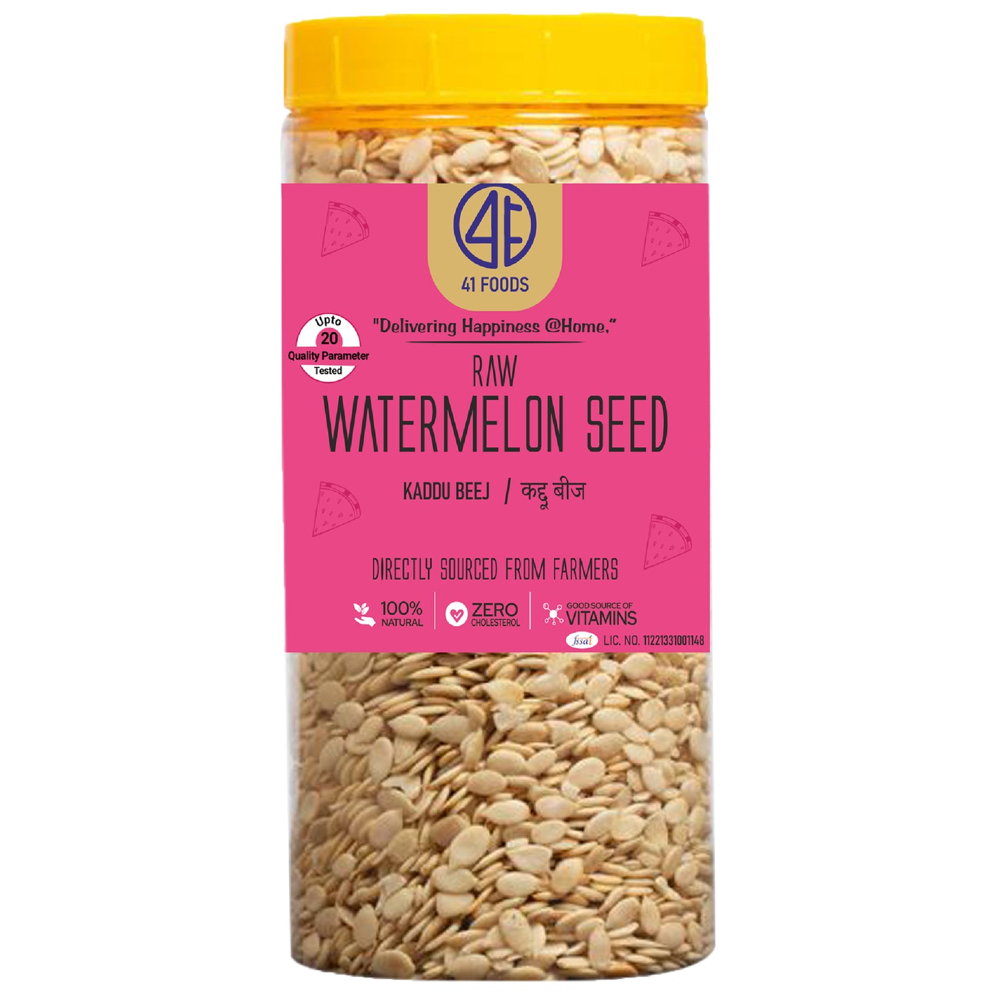 Watermelon Seeds - 41Foods - Watermelon Seeds I Watermelon Seeds for Eating | Magaj Seeds I Tarbuj Beej | Rich in Protein | Potassium | Magnesium & Iron
