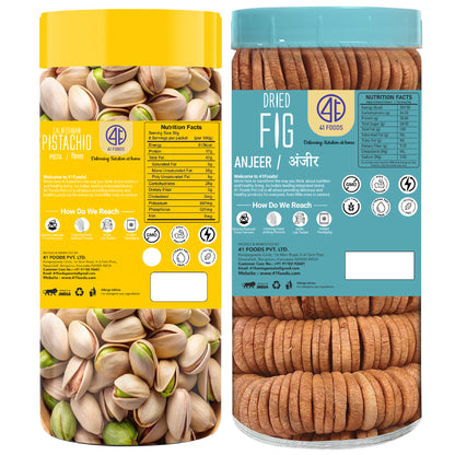 41 Foods 100 % Premium Healthy Dry Fruits  Combo of  Pistachio, Fig - Combo