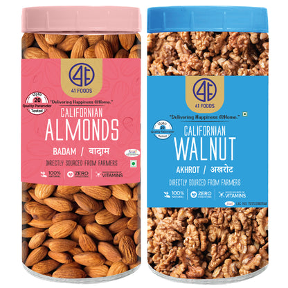 41Foods Healthy Dry Fruits Combo of  Almond, Walnut.