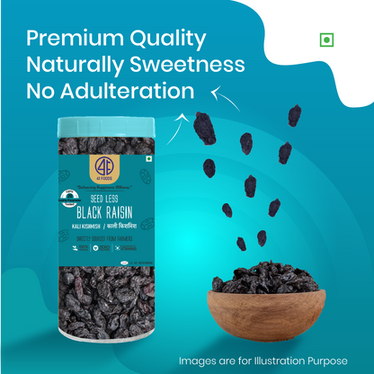 41 Foods 100 % Premium - Healthy Black Raisin -  100% Natural Badam Giri | Rich In Protein & Dietary Fiber | Crunchy Texture & Delicious Nutty Flavour | No Added Preservatives Or Artificial Flavors