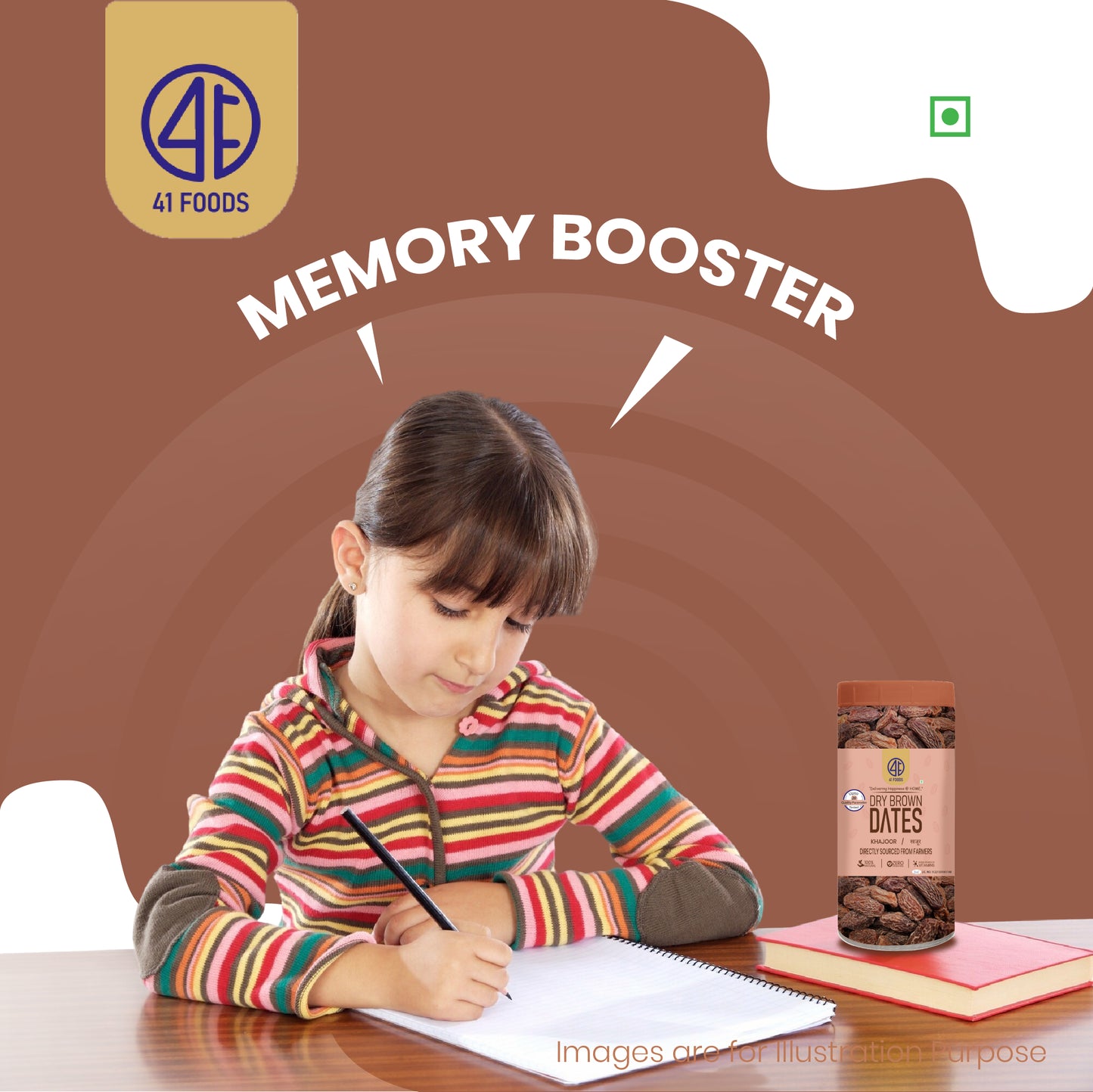 41 Foods 100% Premium  Organic Brown Dry Dates | Sukha Khajoor | Kala Chuara | Kharik | Fresh, Pure & Natural Dry Fruit.