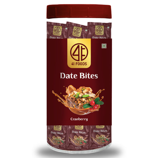 41 Foods 100 % Premium Bites  I  Cranberry Bites Made with Cranberry, Pista, Cashews, Almonds, and Pure Ghee & Honey I Dry Fruits, Nuts, Healthy Snacks Sweets, Gluten Free, No Added Sugar.