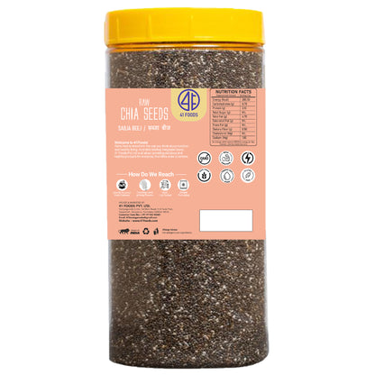 41 Foods  Raw Chia Seeds  I  Seeds for Eating | Seeds for Weight Management | Rich in Calcium, Protein & Fibre.