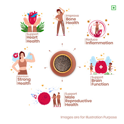 41 FOODS  Chia Seeds, Pack of 2 I Seeds for Eating | Seeds for Weight Management | Rich in Calcium, Protein & Fibre.