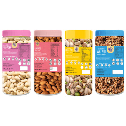 41Foods Healthy Dry Fruits Combo of  Almond, Cashew,  Walnut, Pistachio.