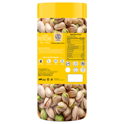 41 Foods 100 % Premium Healthy Dry Fruits I Pistachios Roasted & Salted, Pista, Rich In Protein, Phosphorus, & Dietary Fibre, Premium Nuts & Dry Fruits, Crunchy & Delicious Healthy Snack