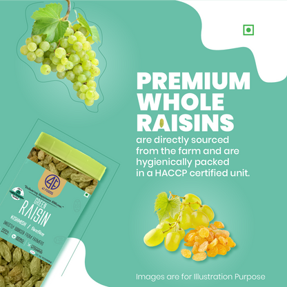 41 Foods 100 % Premium Healthy Dry Fruits I Pure Raisins Seedless/Kishmish, Source Of Potassium, Premium Dry Fruits, Green Raisins