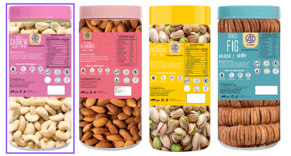 41Foods Healthy Dry Fruits  Combo of Pistachios,  Almond, Cashew, Fig - Combo