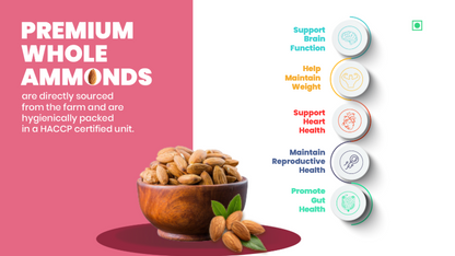 41 Foods 100% Premium  Pure California Almonds/Badam Whole,  Real Nuts, High in Fiber, Badam Giri, Rich in Protein, Magnesium, Phosphorus and Dietary Fibre, Nuts & Dry Fruits