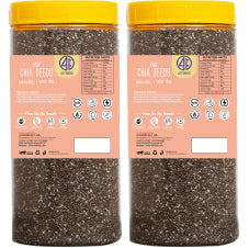 41 FOODS  Chia Seeds, Pack of 2 I Seeds for Eating | Seeds for Weight Management | Rich in Calcium, Protein & Fibre.