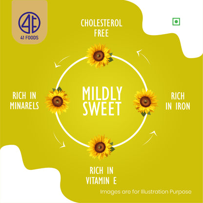 41Foods Sunflower Seeds  I Eating | Diet Food | Healthy Snack | Raw seeds | Weight management | Source of Antioxidants Pack