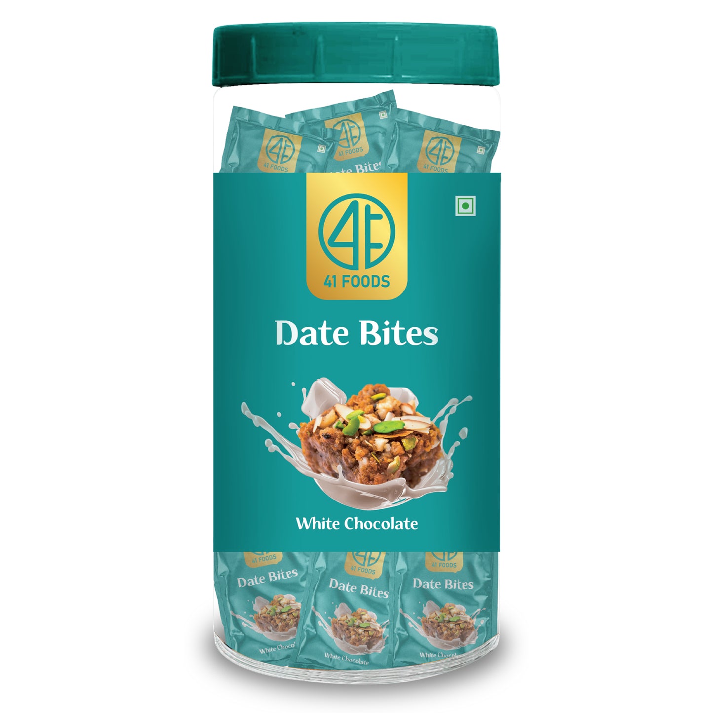 41 Foods 100 % Premium Bites I  White Chocolate Bites I Made with White Chocolate, Pista, Cashews, Almonds, and Pure Ghee I Dry Fruits, Nuts, Healthy Snacks Sweets, Gluten Free, No Added Sugar.
