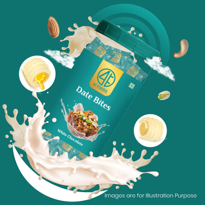 41 Foods Classic White Chocolate Bites & nbsp; I White Chocolate Made with White Chocolate, Pista, Cashews, Almonds, and Pure Ghee I Dry Fruits, Nuts, Healthy Snacks Sweets,Gluten Free, No Added Sugar.