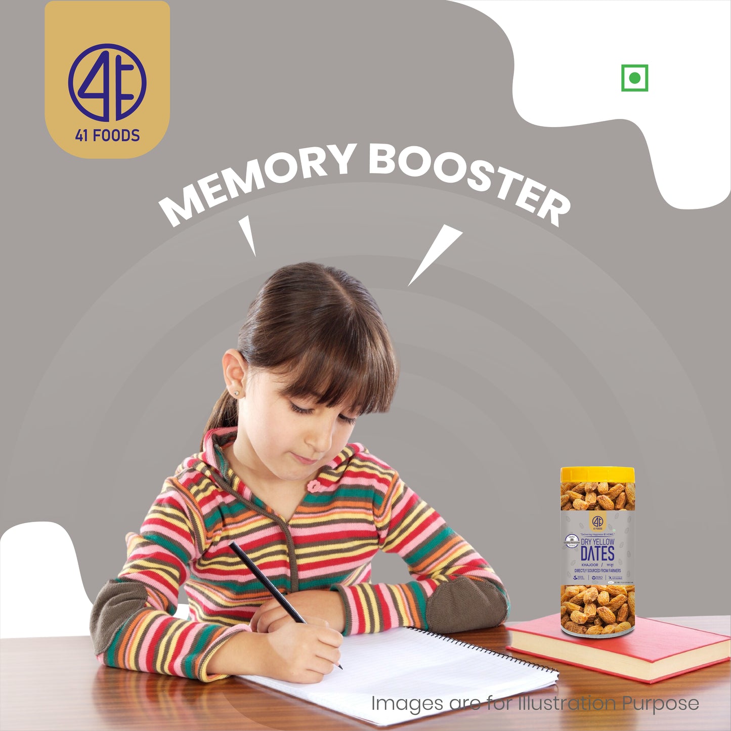 41Foods Healthy Dry Yellow Dates - Twin - Combo