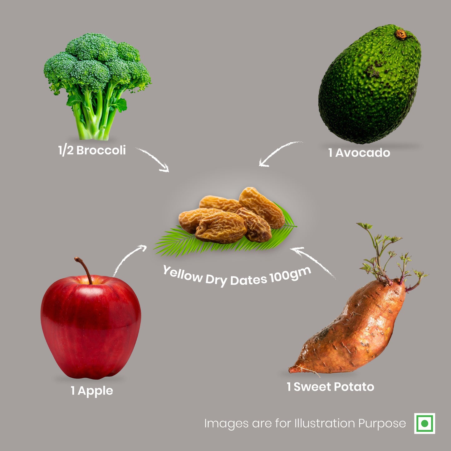 41Foods Healthy Dry Yellow Dates - Twin - Combo