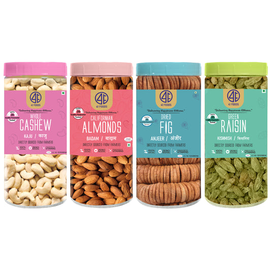 41 Foods 100 % Premium Healthy Dry Fruits  Combo of Cashew, Almond, Fig, Raisin - Combo