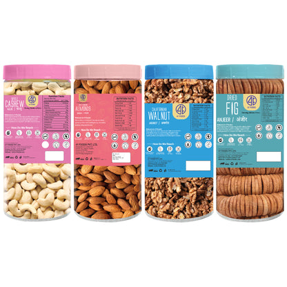 41 Foods 100 % Premium Healthy Dry Fruits  Combo of Cashew, Almonds, Walnut, Fig - Combo