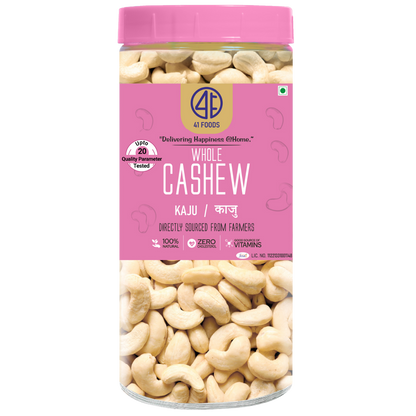 41 Foods 100 % Premium Healthy Dry Fruits  Pure Cashews Whole Kaju, Nutritious & Delicious, Premium Kaju Nuts, Rich In Protein, Magnesium & Phosphorus, Deluxe Size & Crunchy Nuts