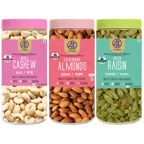 3 Combo of Almond, Cashew, Raisins.