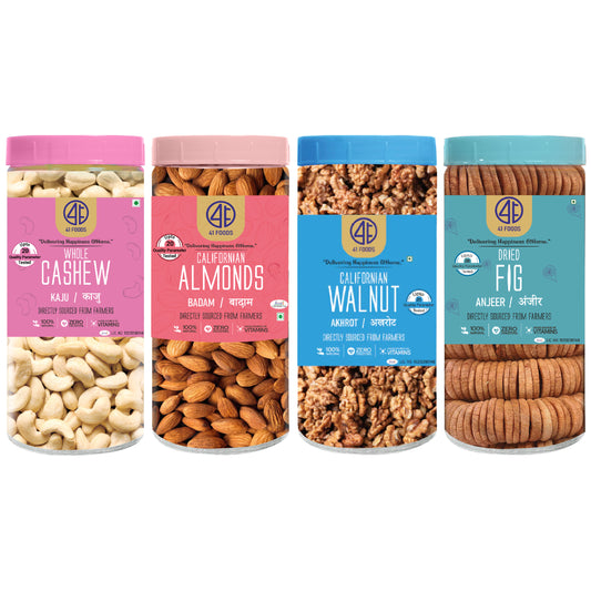 41 Foods 100 % Premium Healthy Dry Fruits  Combo of Cashew, Almonds, Walnut, Fig - Combo