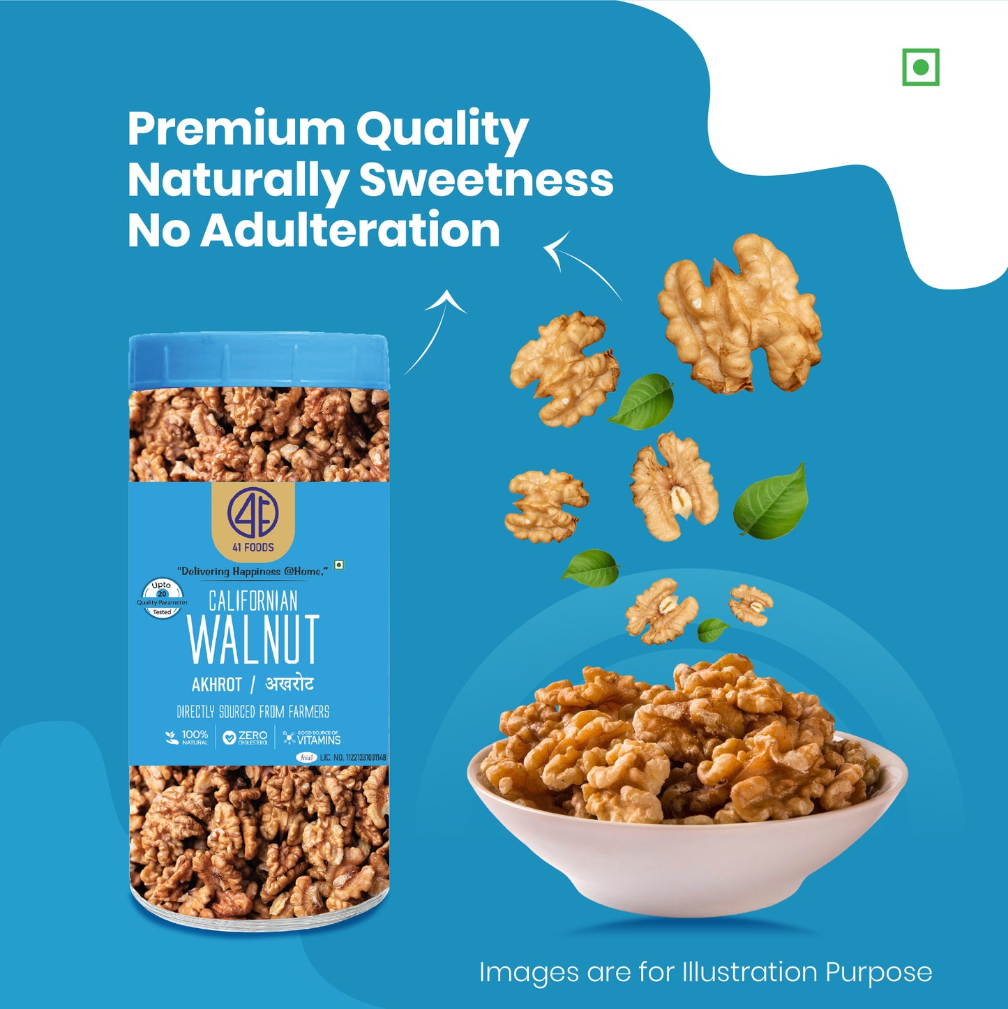 41Foods Healthy Dry Premium Walnut - Twin - Combo