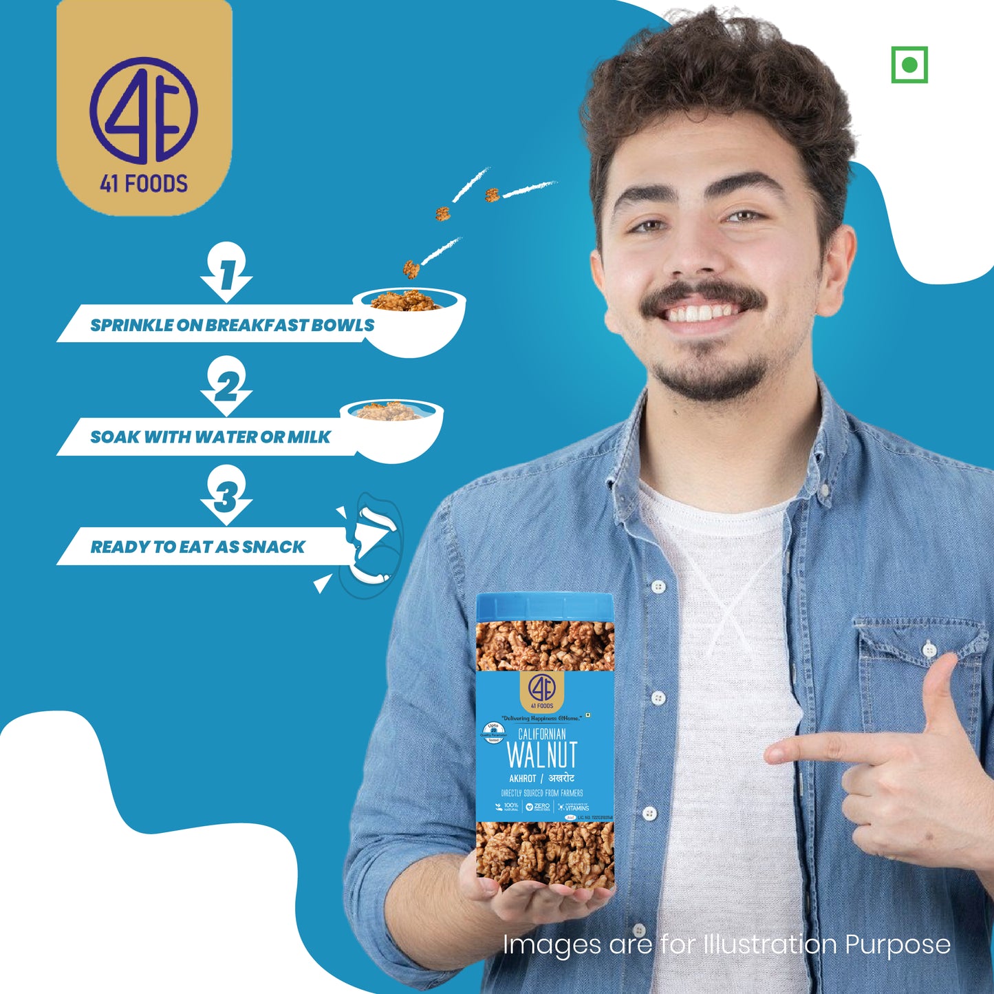 41Foods Healthy Dry Premium Walnut - Twin - Combo